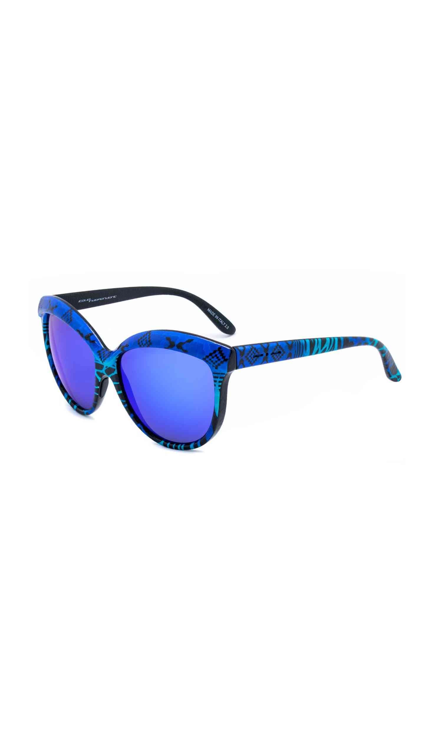 Italia Independent Blue Acetate Sunglasses Glam Steals