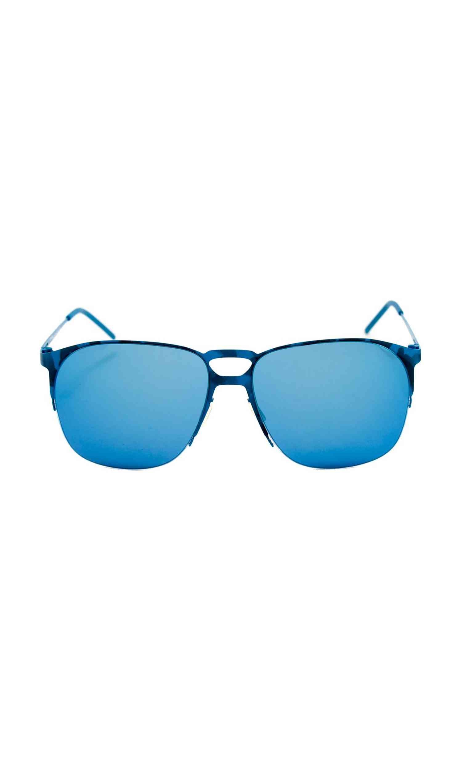 Italia Independent Blue Metal Sunglasses Glam Steals
