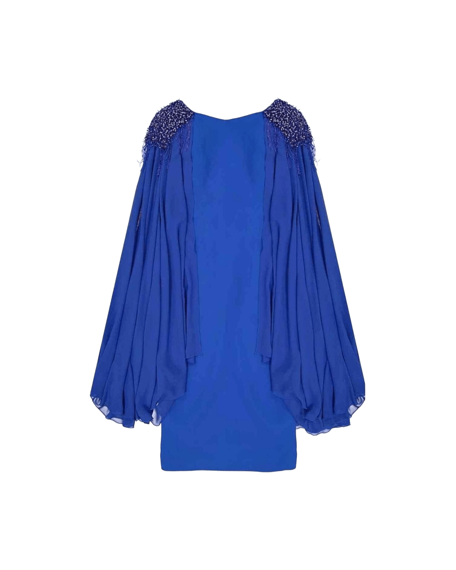 Ivan Montesi Beaded Shoulders Dress Glam Steals