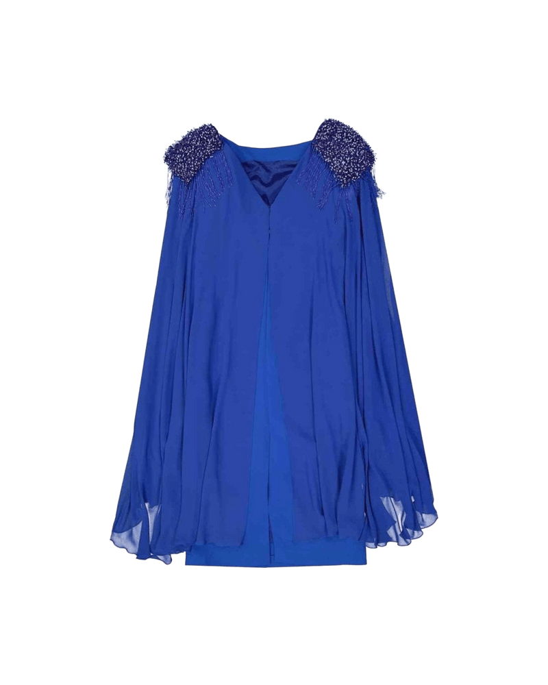 Ivan Montesi Beaded Shoulders Dress Glam Steals