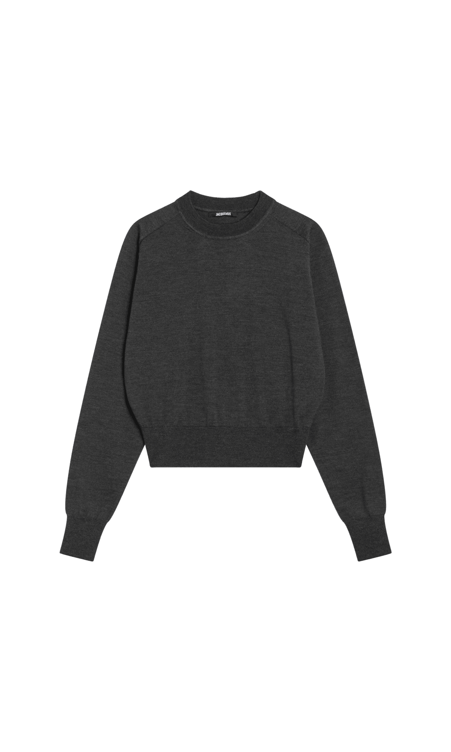 JACQUEMUS Grey wool sweater with logo embroidery Glam Steals