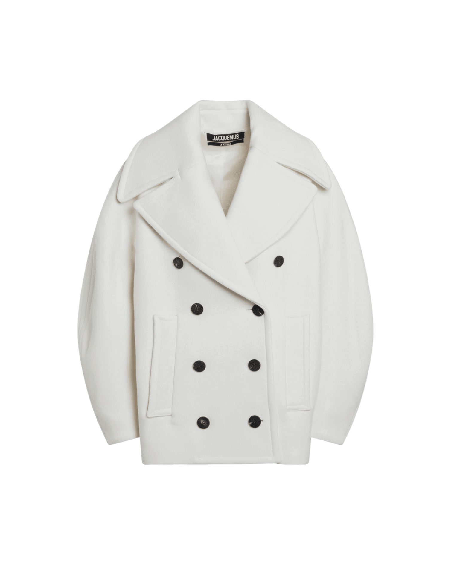 Jacquemus White Wool Double-Breasted Coat