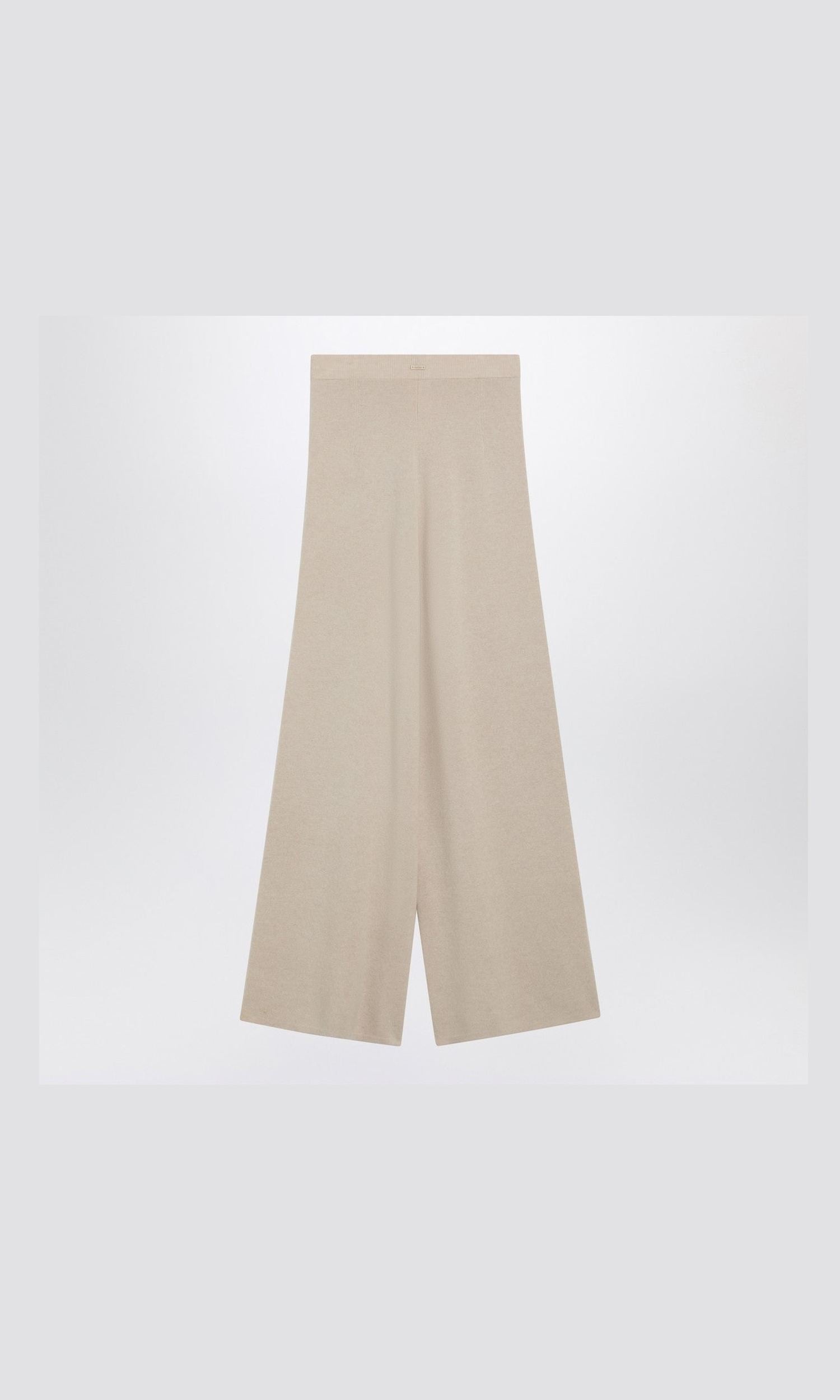 Max Mara Beige wool and cashmere knit trousers Glam Steals