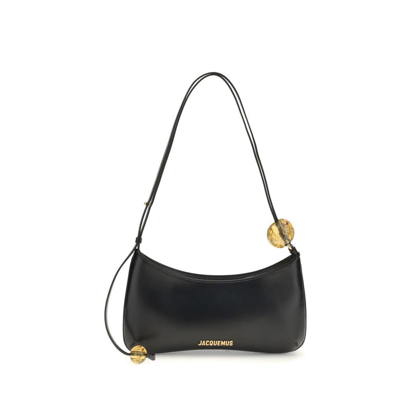 Jacquemus Black Calf Leather Bos Taurus Shoulder Bag Glam Steals