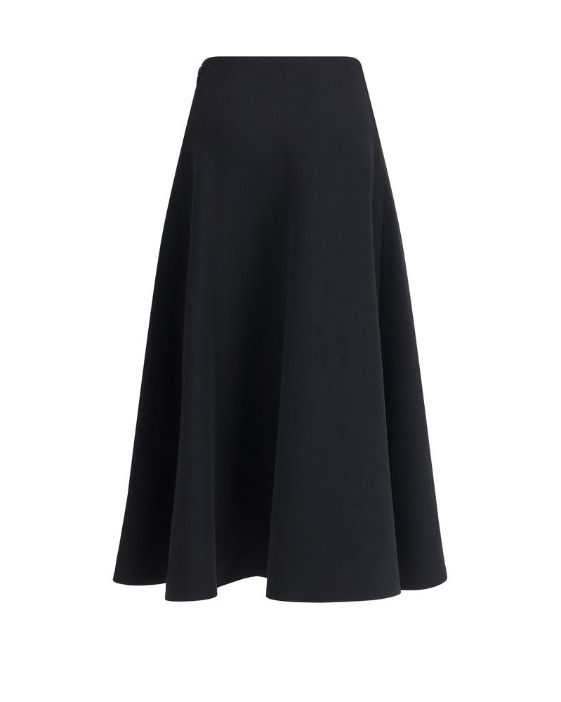 Jacquemus Black Cotton Midi Skirt Glam Steals