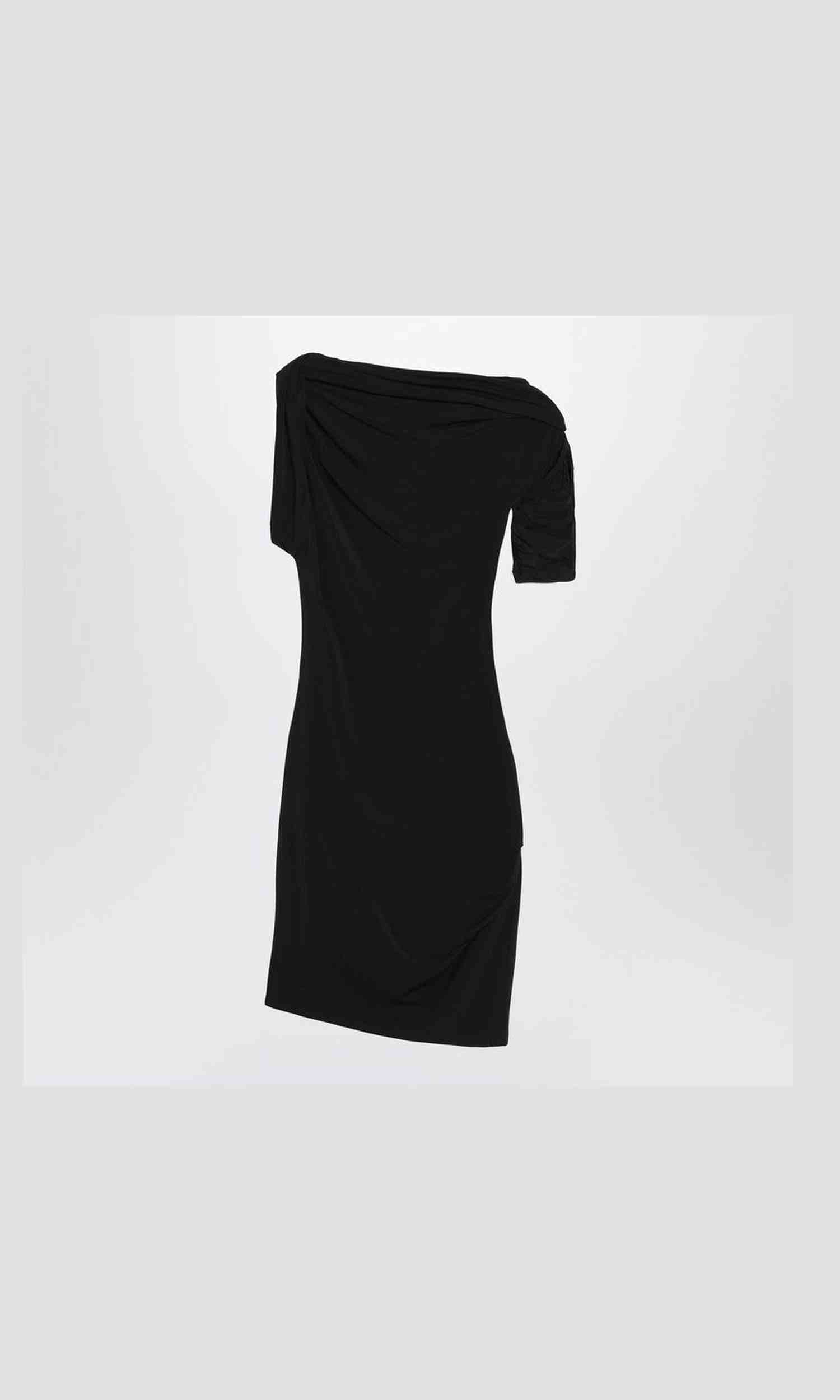 Jacquemus Black Draped Mini Dress Glam Steals