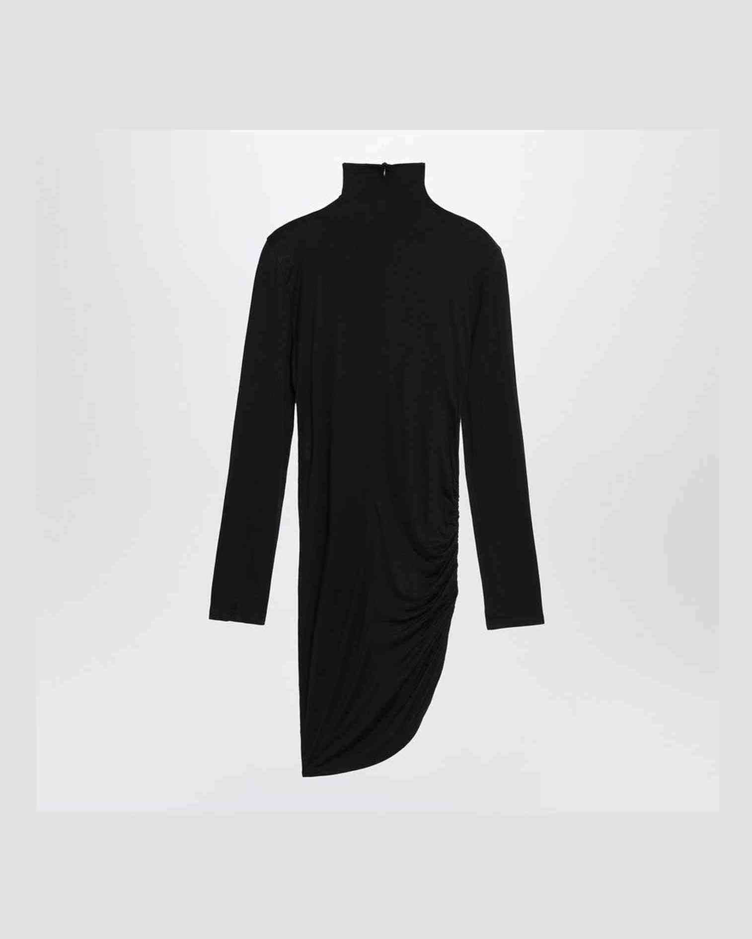 Jacquemus Black Draped Spallina Dress Glam Steals