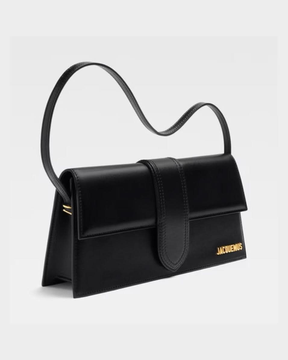 Jacquemus Black Leather Le Bambino Long Glam Steals
