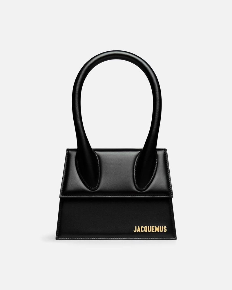 Jacquemus Black Leather Le Grand Bambino Handbag 
