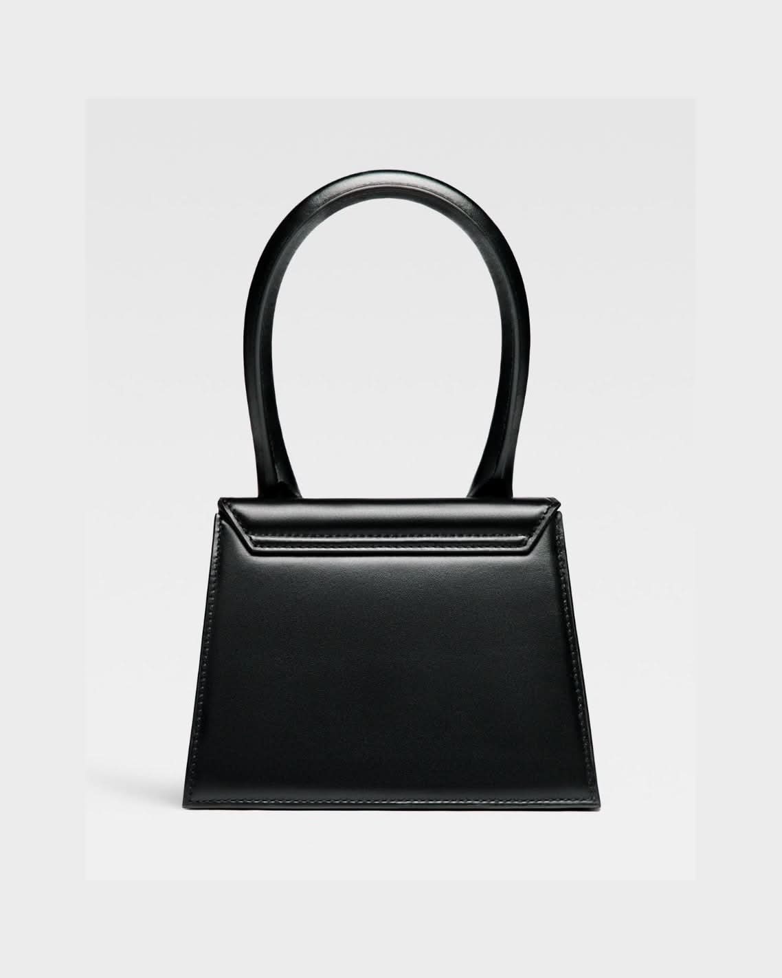 Jacquemus Black Leather Le Grand Bambino Handbag 