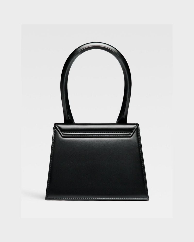 Jacquemus Black Leather Le Grand Bambino Handbag 
