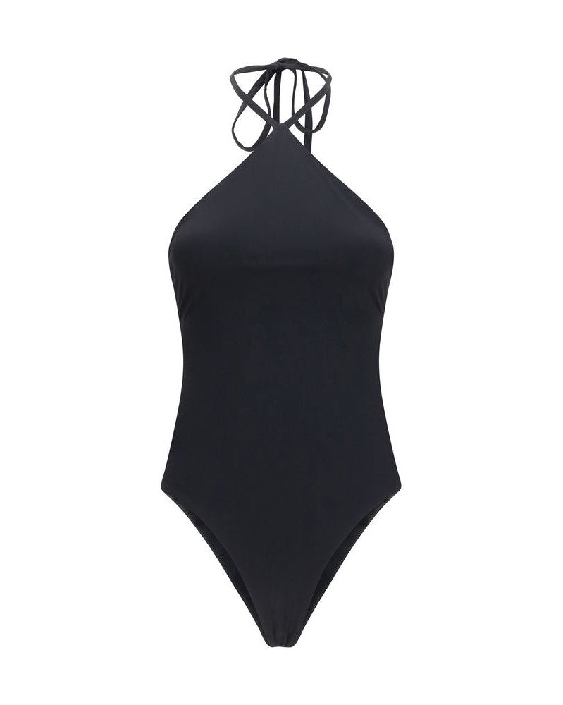 Jacquemus Black Polyamide One Piece Swimsuit Glam Steals