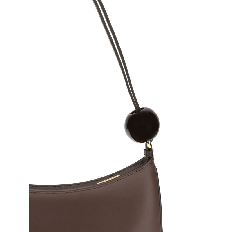 Jacquemus Brown Calf Leather Bos Taurus Shoulder Bag Glam Steals