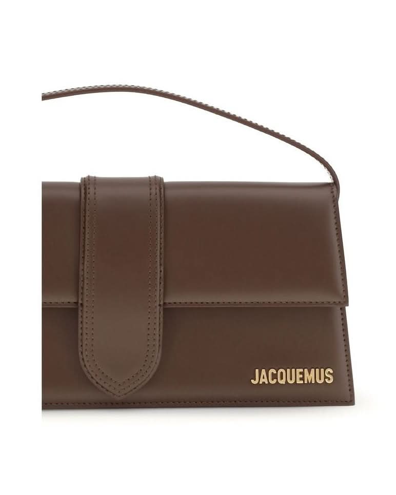 Jacquemus Brown Calf Leather Bos Taurus Shoulder Bag 