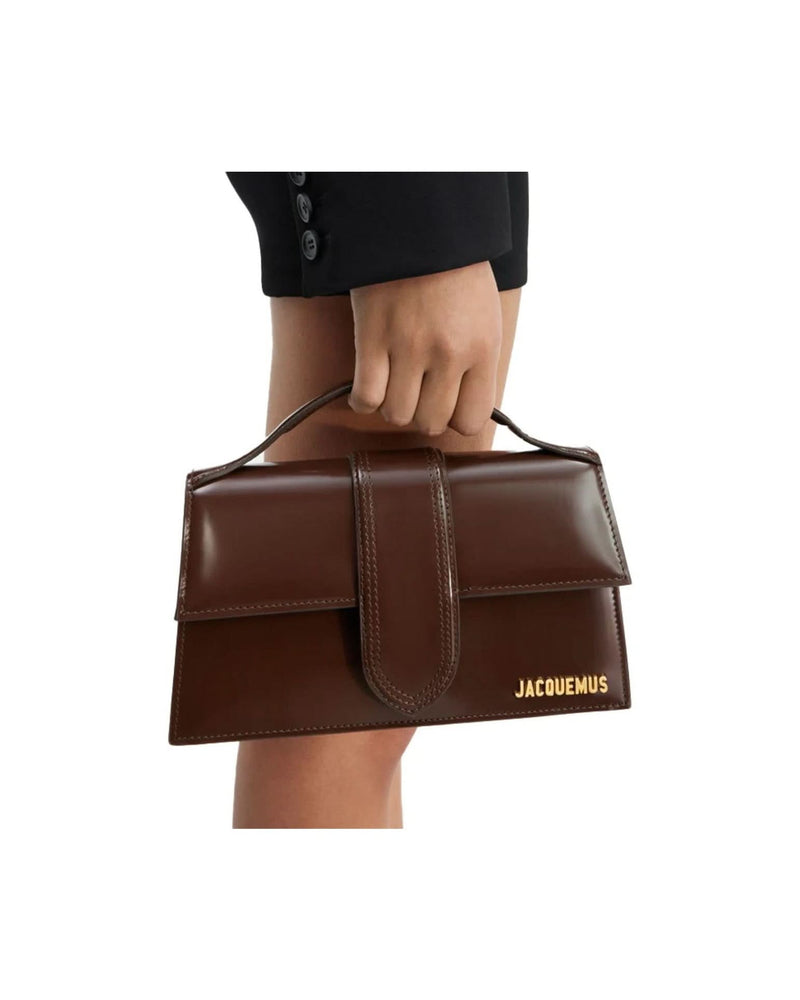 Jacquemus Brown Leather Midnight Le Grand Bambino Handbag Glam Steals