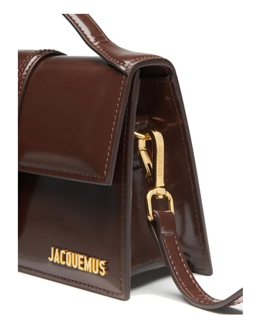 Jacquemus Brown Leather Midnight Le Grand Bambino Handbag 