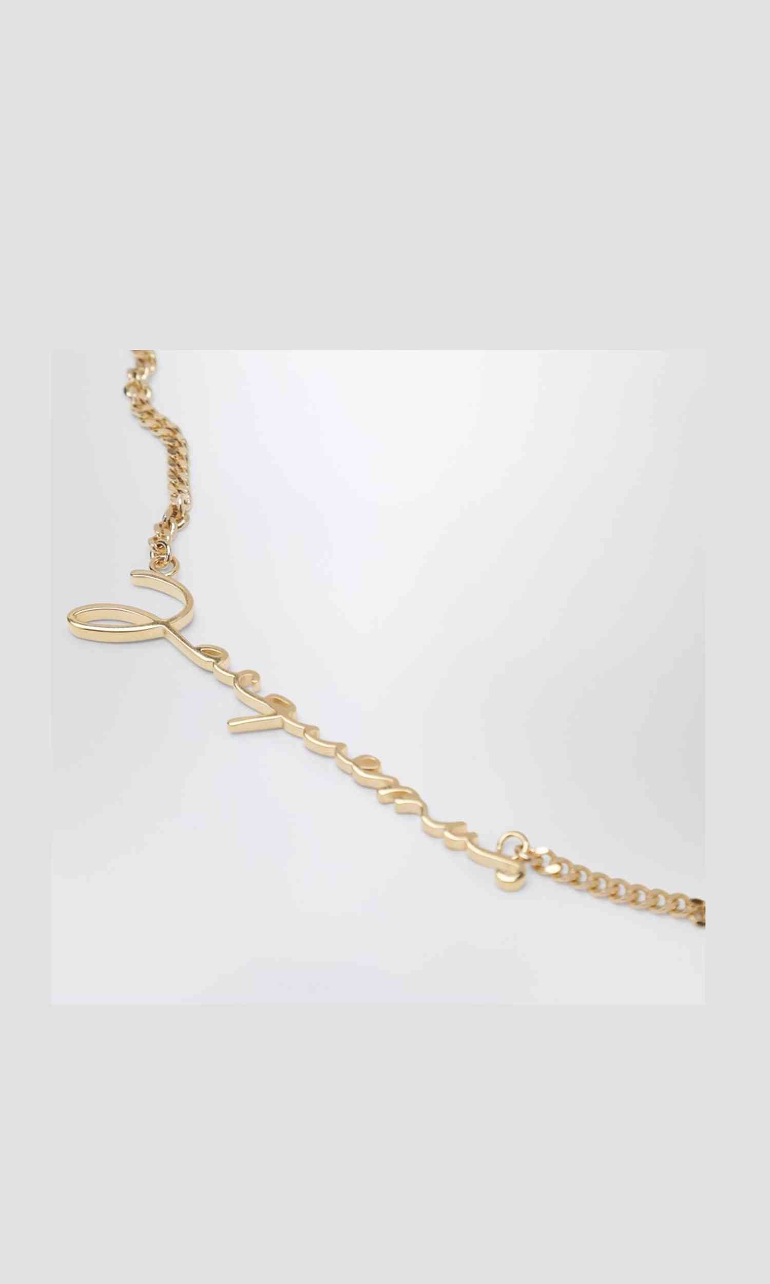 Jacquemus Gold The Necklace with Logo Glam Steals