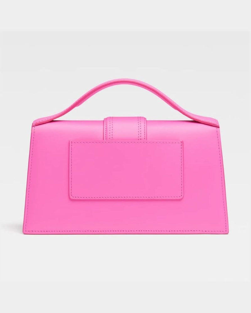 Jacquemus Pink Leather Neon Le Grand Bambino Handbag Glam Steals