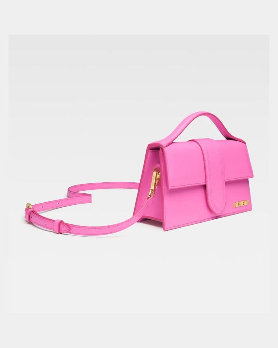 Jacquemus Pink Leather Neon Le Grand Bambino Handbag Glam Steals