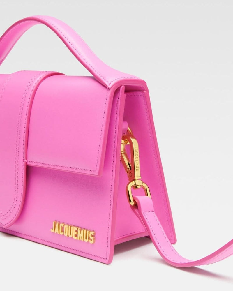 Jacquemus Pink Leather Neon Le Grand Bambino Handbag Glam Steals