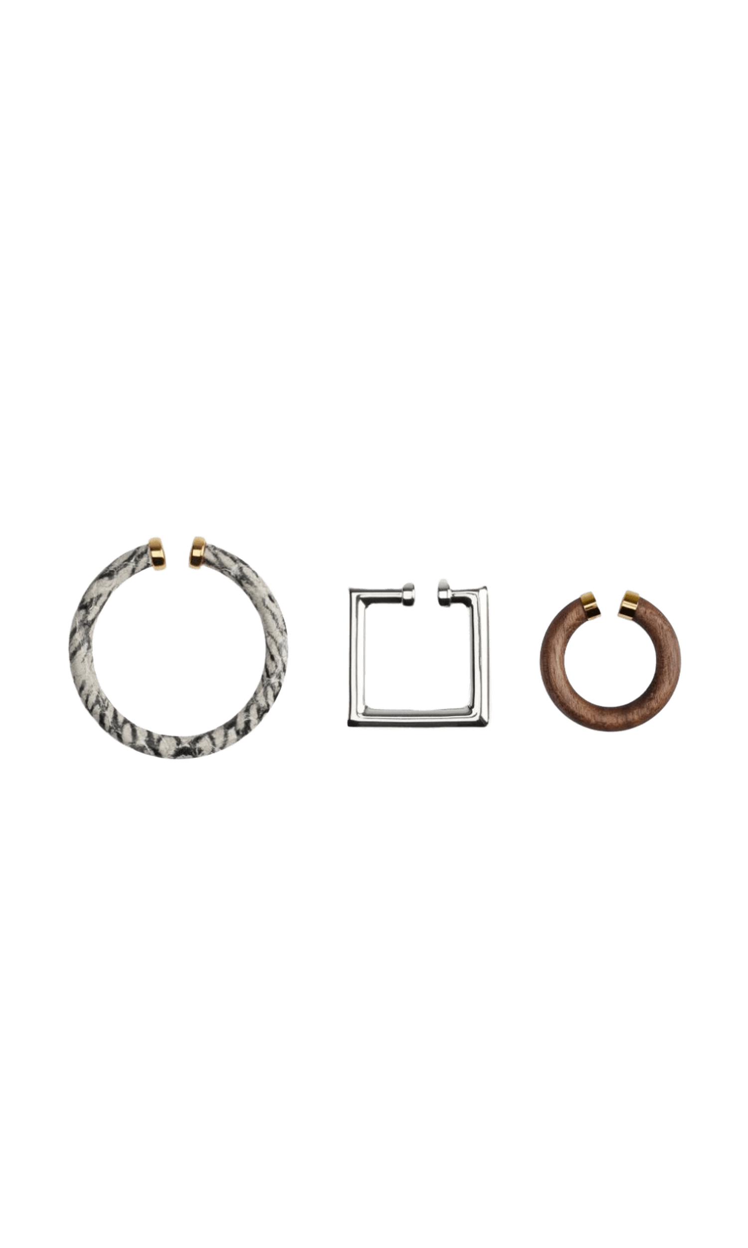 Jacquemus Trio Of Geometric Ear Cuffs Glam Steals