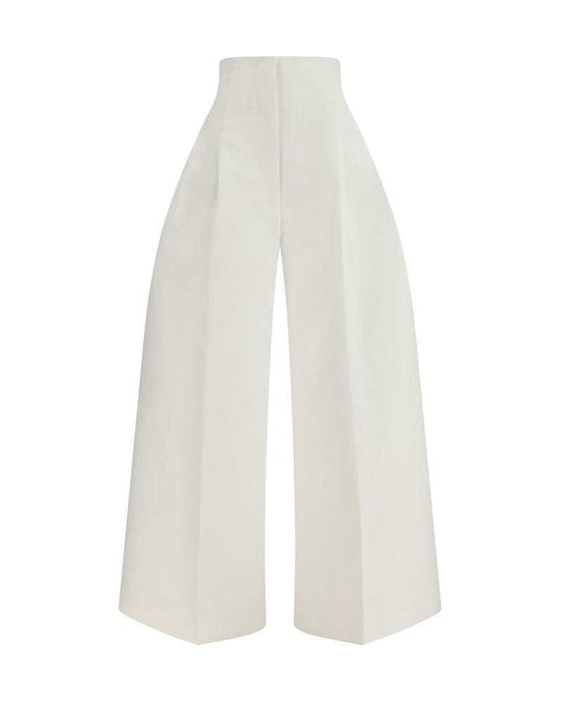 Jacquemus White Cotton Cropped Pant 
