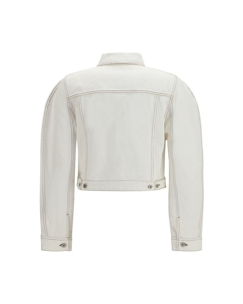 Jacquemus White Cotton Denim Jacket Glam Steals