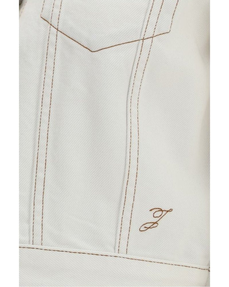 Jacquemus White Cotton Denim Jacket Glam Steals