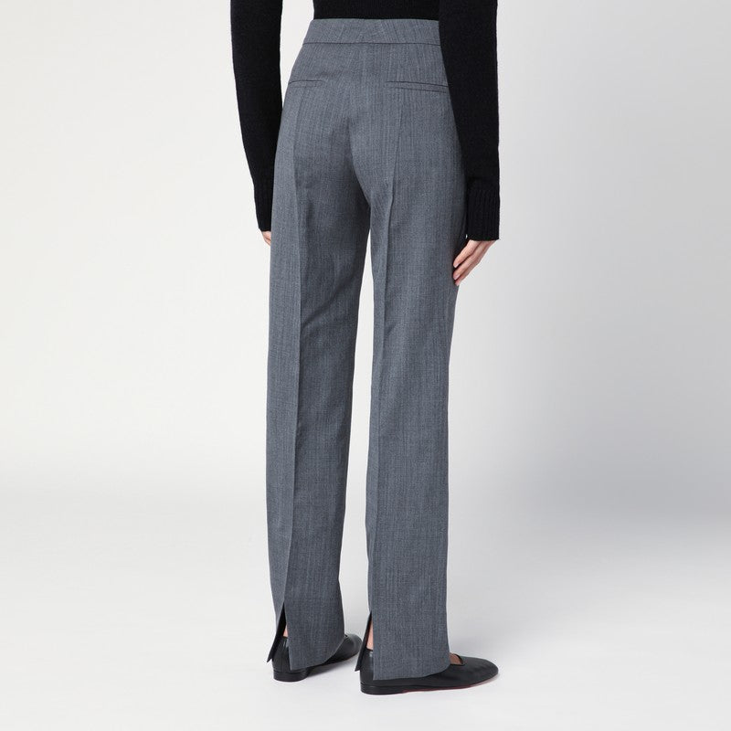Jil Sander Grey Wool Trouser Glam Steals