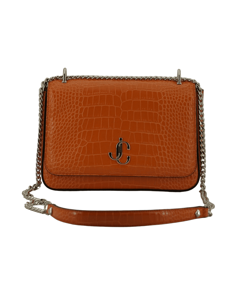 Jimmy Choo Orange Amber Leather Shoulder Bag Glam Steals