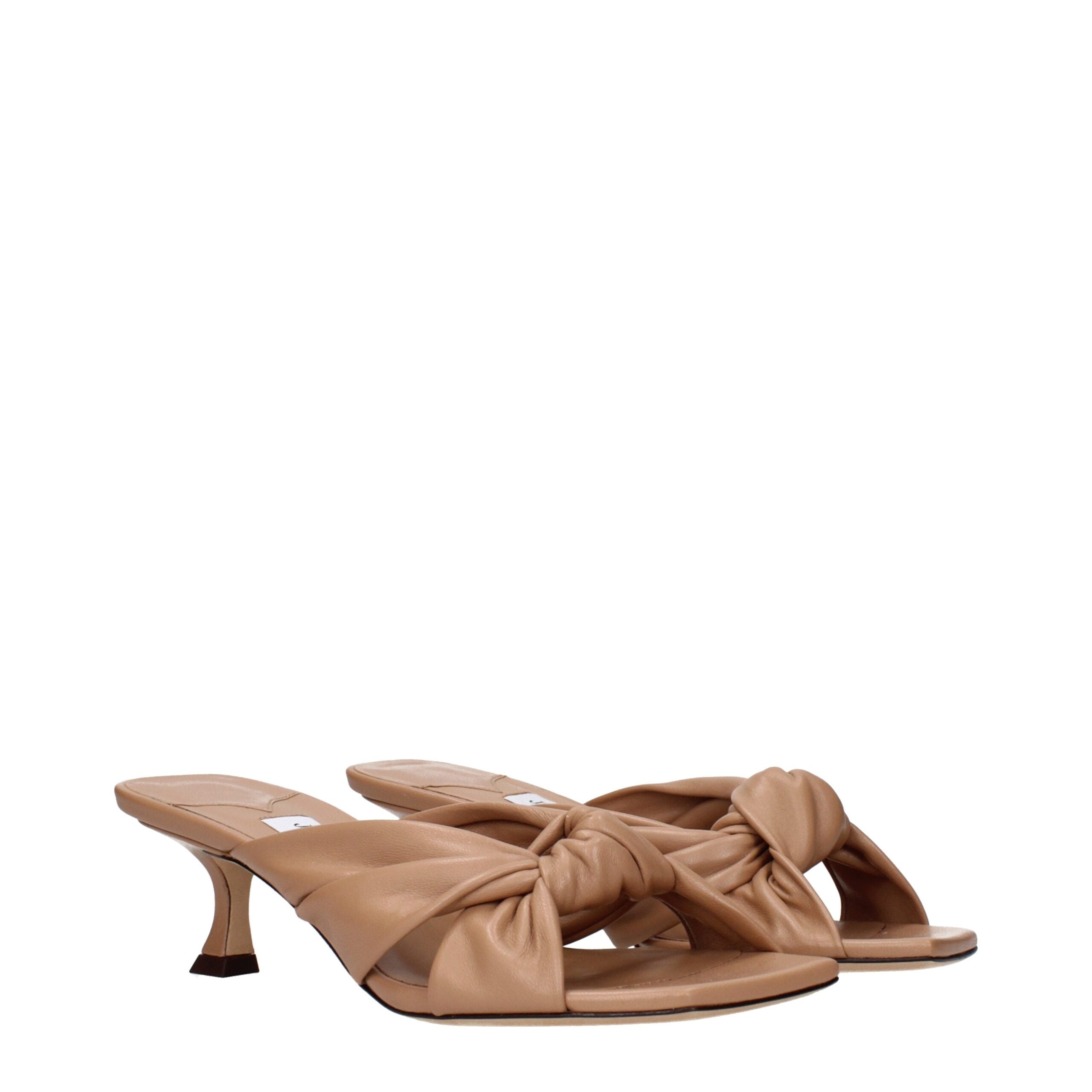 Jimmy Choo Beige Leather Flat Sandals Glam Steals
