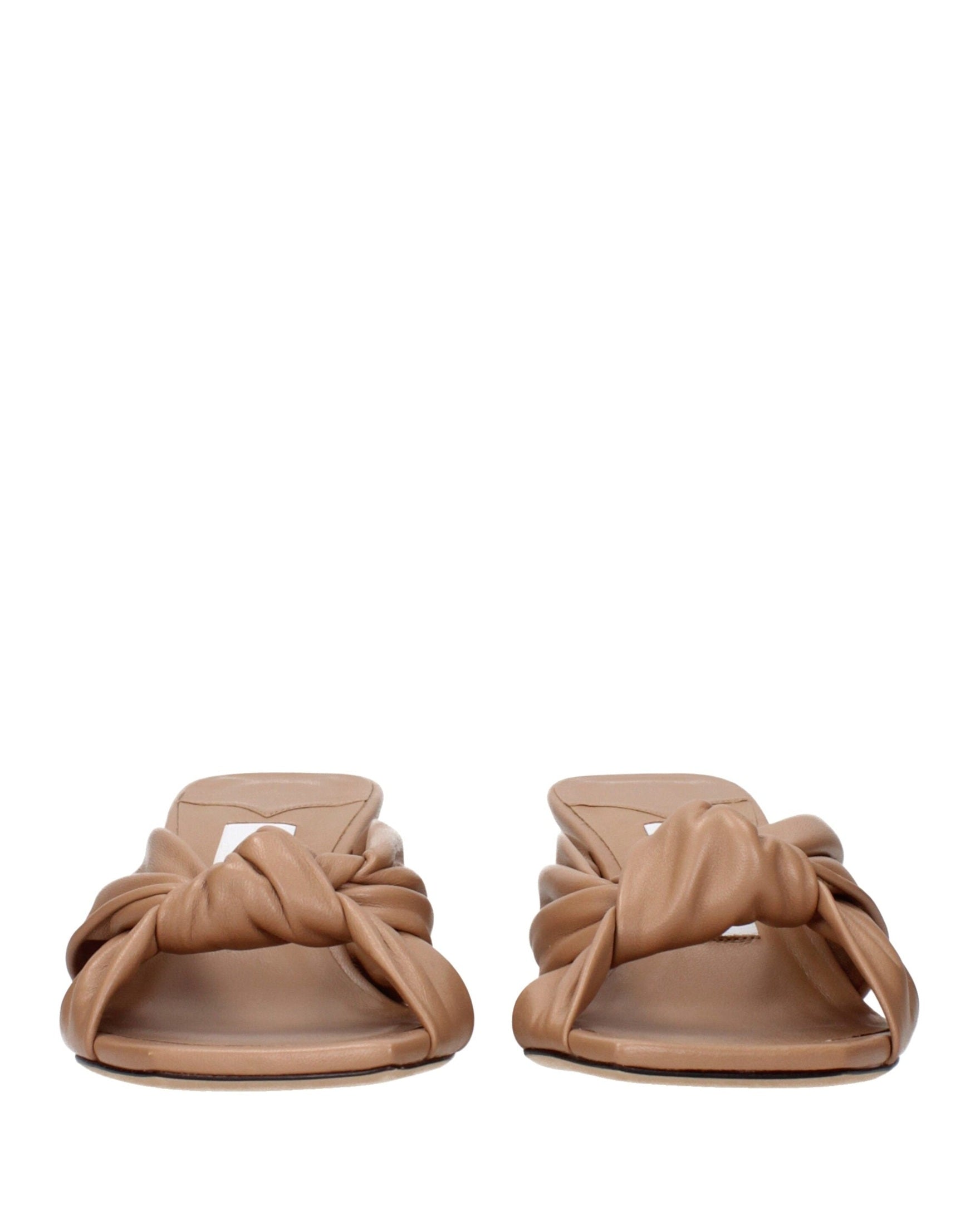 Jimmy Choo Beige Leather Flat Sandals Glam Steals
