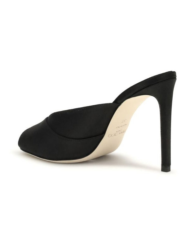Jimmy Choo Black Calf Leather Bos Taurus Stiletto Heel Sandals Heels