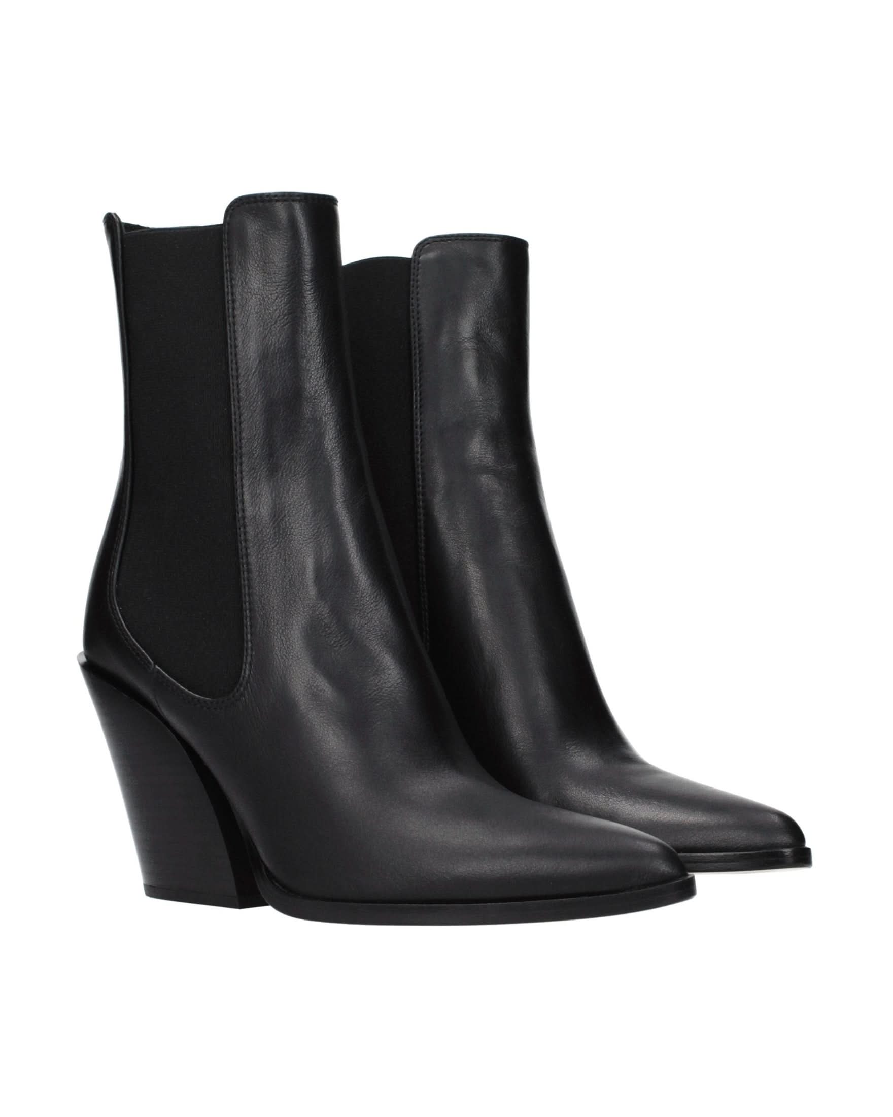 Jimmy Choo Black Leather Ankle Boots 