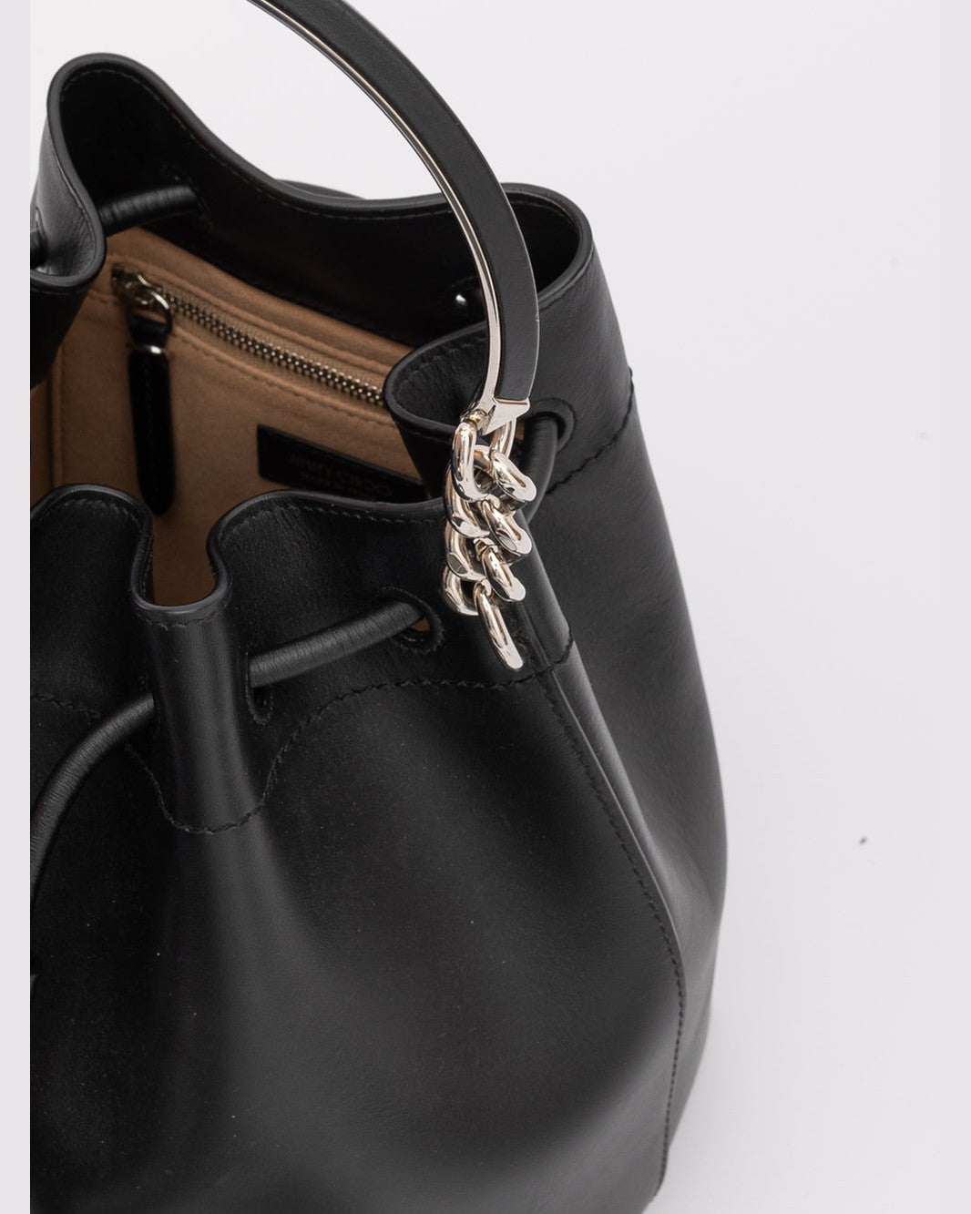 Jimmy Choo Black Leather Bon Bucket Bag Glam Steals