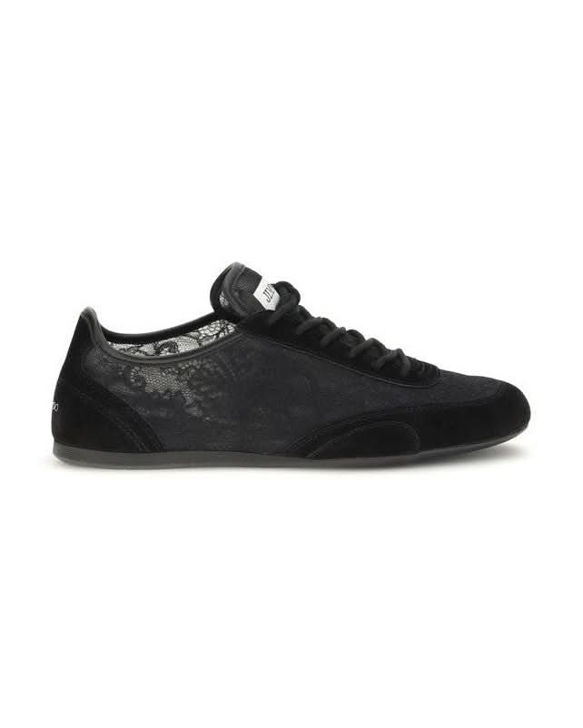 Jimmy Choo Black Leather Calf Bos Taurus Athletic Sneakers 