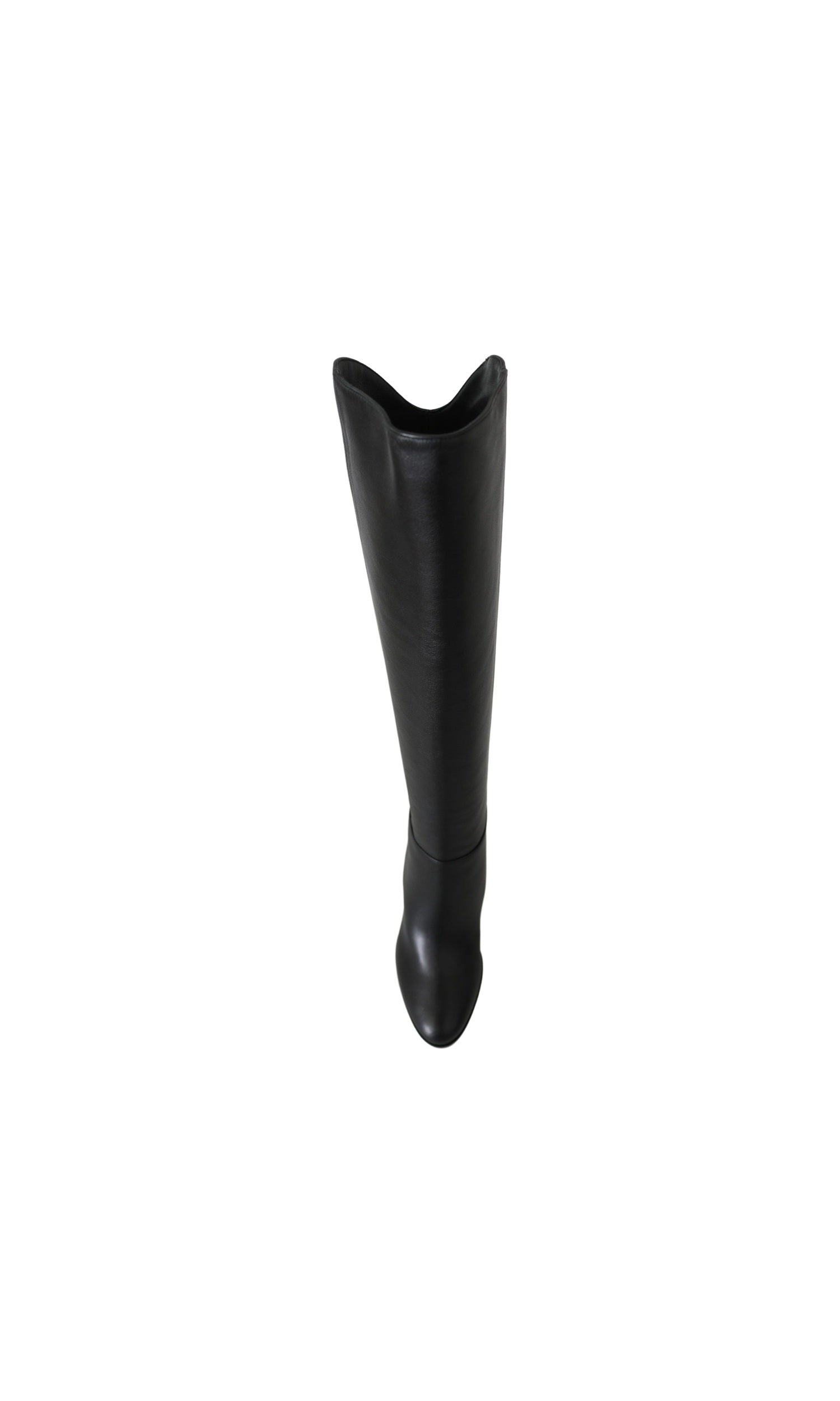 Jimmy Choo Black Leather Elegant Calf Heeled Boots Glam Steals