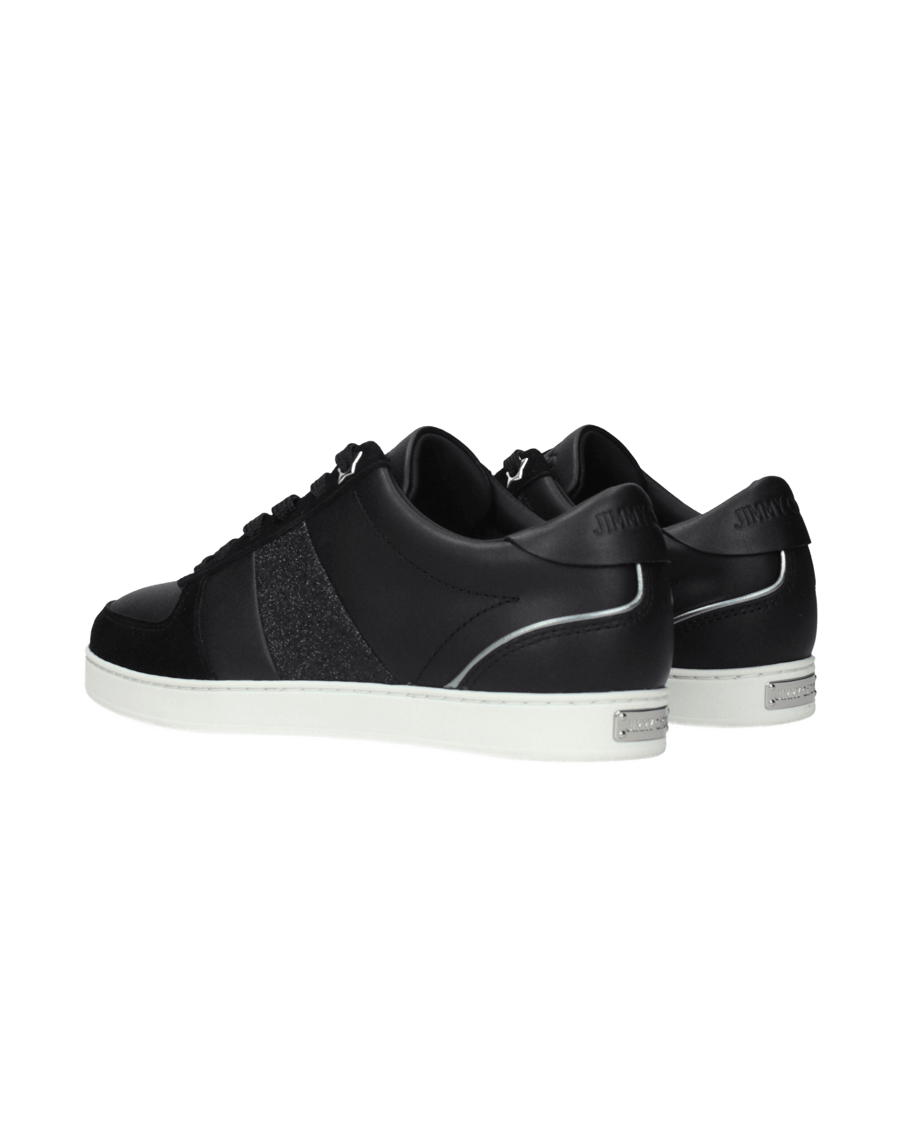 Jimmy Choo Black Leather Low Top Glam Steals