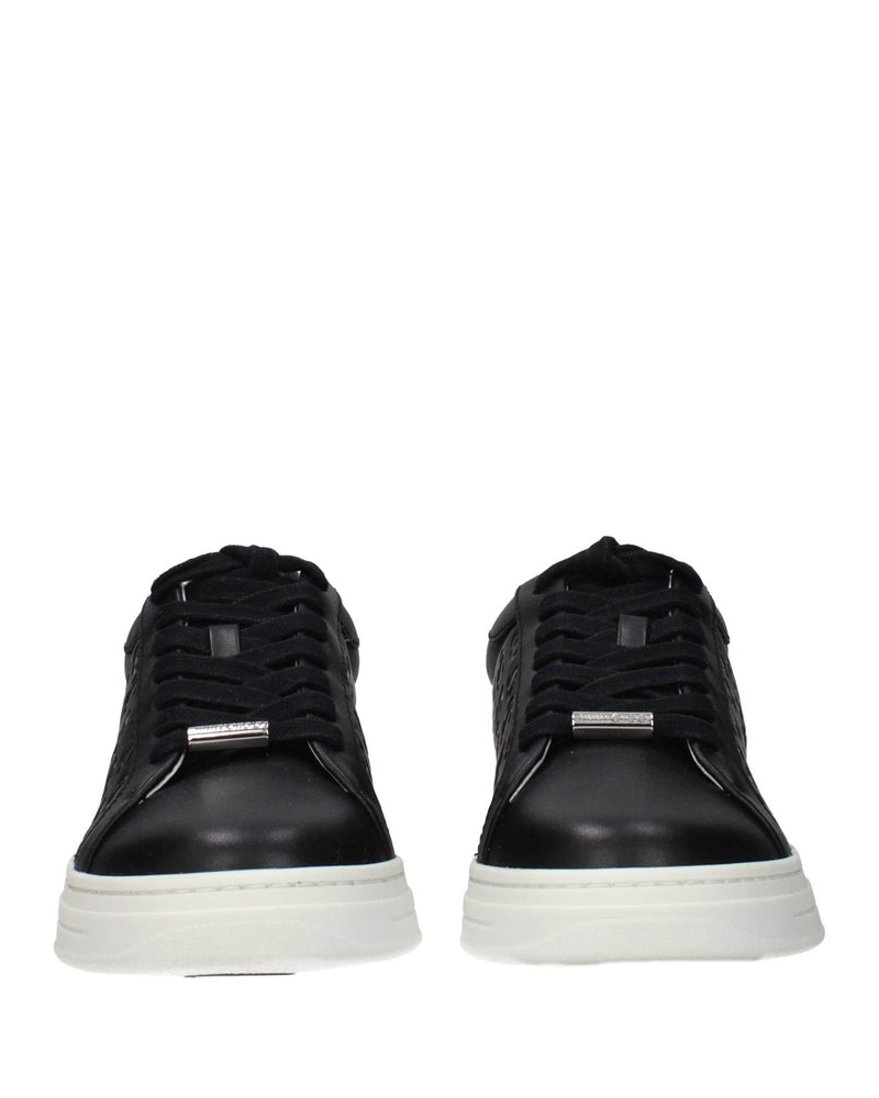 Jimmy Choo Black Leather Low Top Sneakers Glam Steals