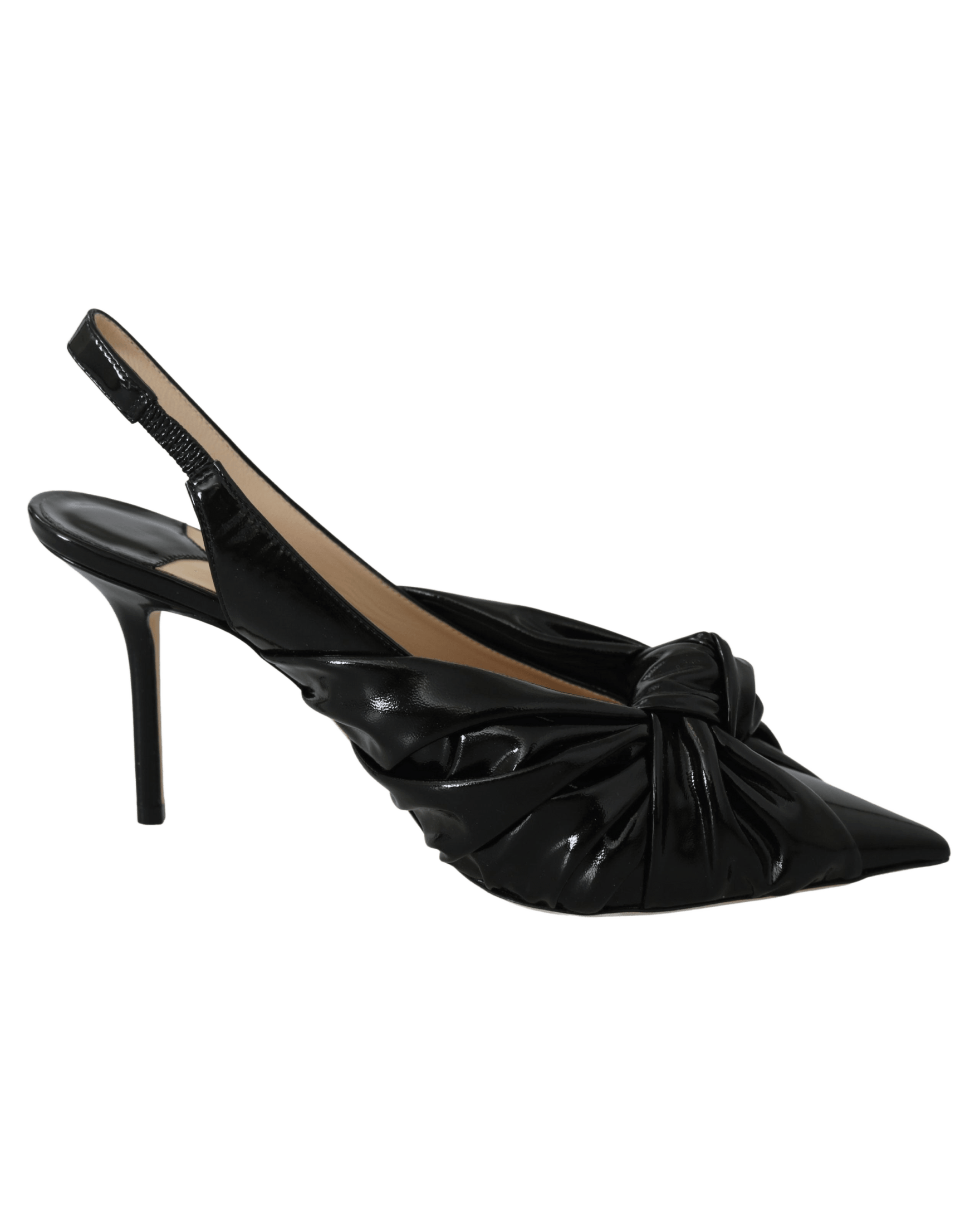 Jimmy Choo Black Leather Patent Annabell 85 Pumps Glam Steals