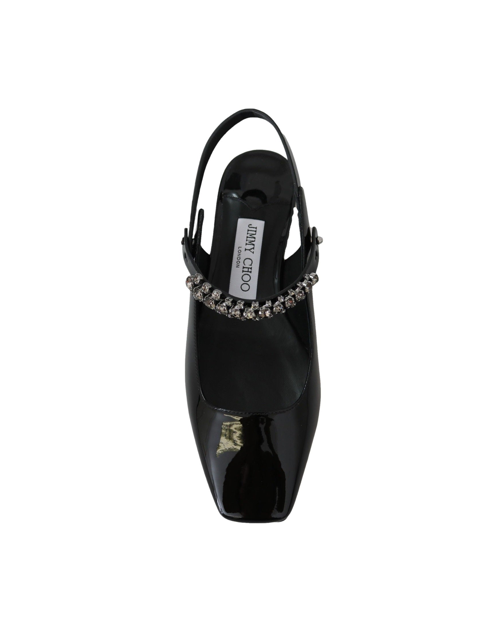 Jimmy Choo Black Leather Patent Mahdis Flat Shoes Glam Steals