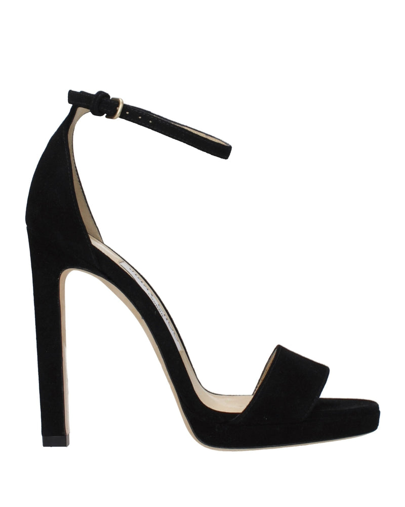 Jimmy Choo Black Leather Platform Sandals Glam Steals