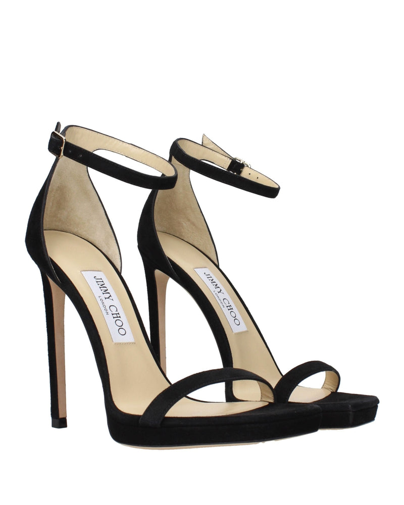 Jimmy Choo Black Leather Stiletto Heel Glam Steals