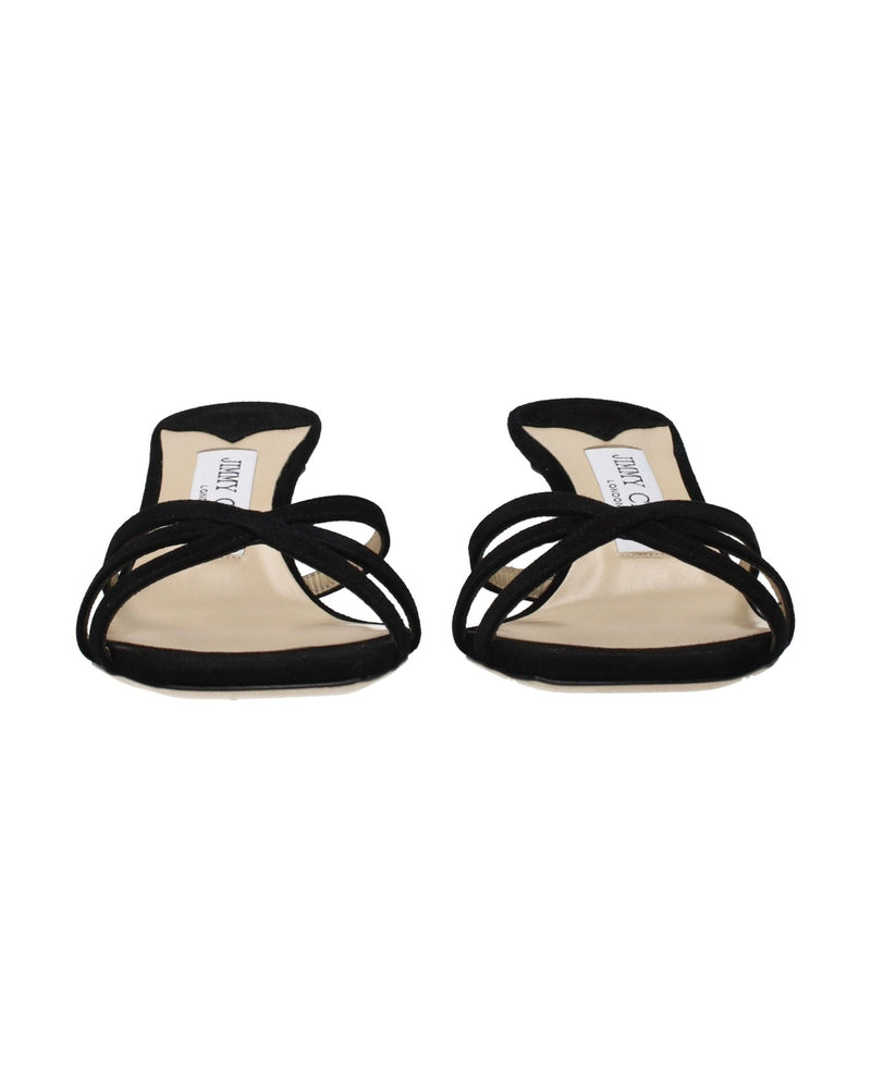 Jimmy Choo Black Leather Stiletto Heel Sandals Glam Steals