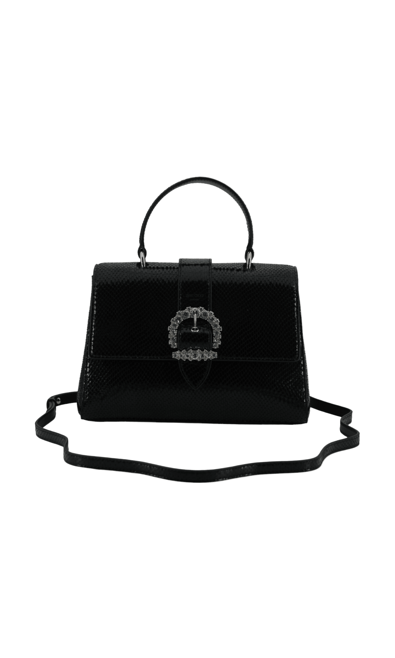 Jimmy Choo Black Leather Top Handle Shoulder Bag Glam Steals