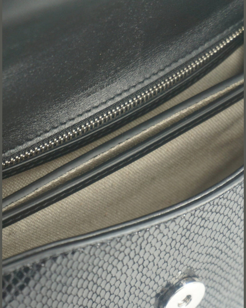 Jimmy Choo Black Leather Top Handle Shoulder Bag Glam Steals