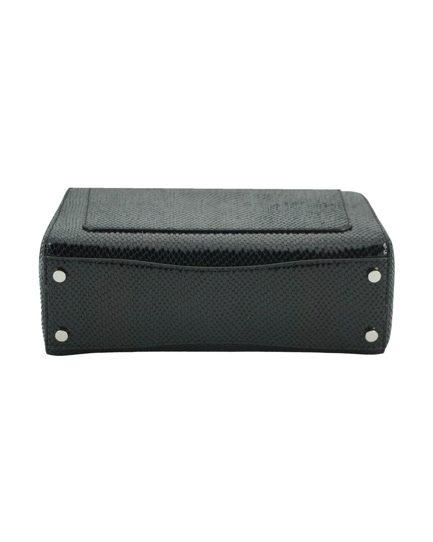 Jimmy Choo Black Leather Top Handle Shoulder Bag Glam Steals