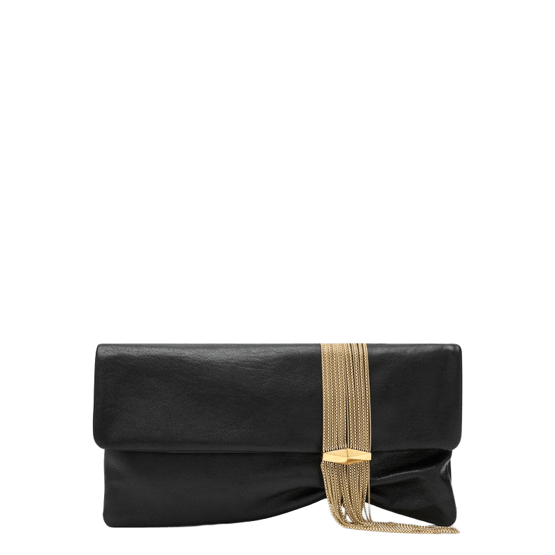 Jimmy Choo Black Leather Zandra Bag with Gold Pendant Glam Steals