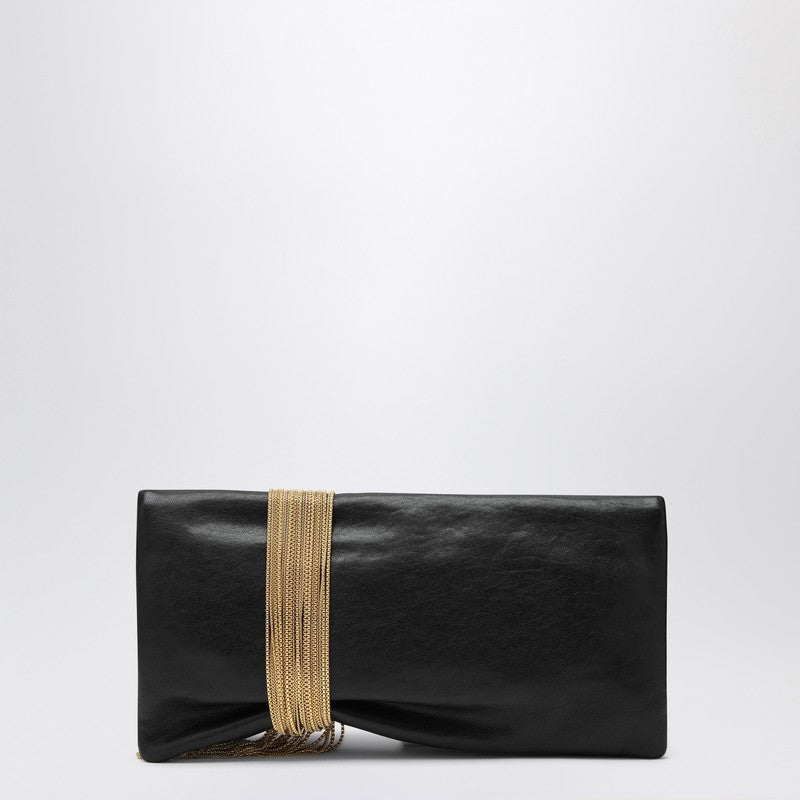 Jimmy Choo Black Leather Zandra Bag with Gold Pendant Glam Steals