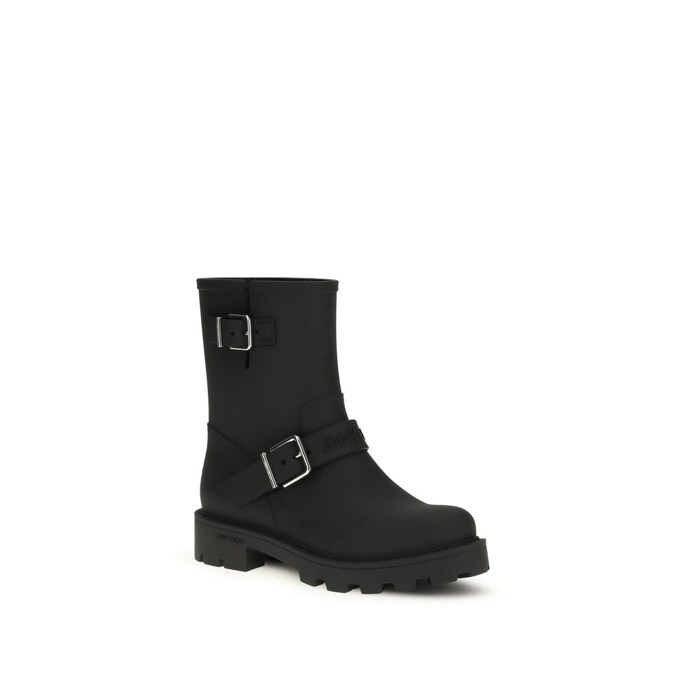 Jimmy Choo Black Polyurethane Rain Boots Glam Steals